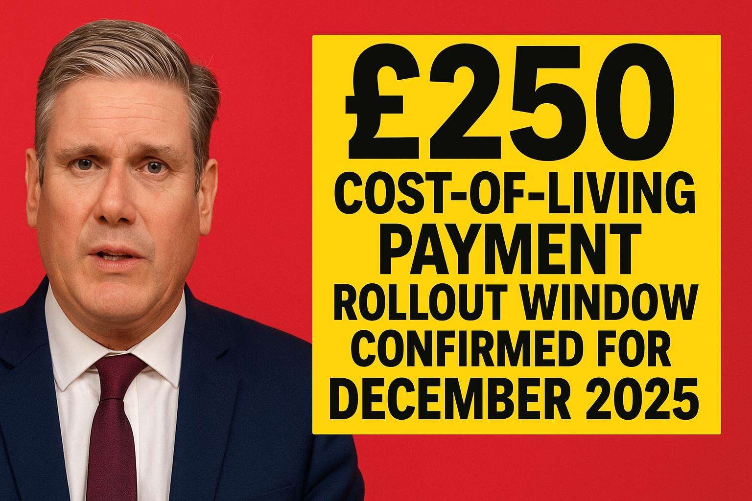 £250 Cost-of-Living Payment Rollout Window Confirmed for December 2025