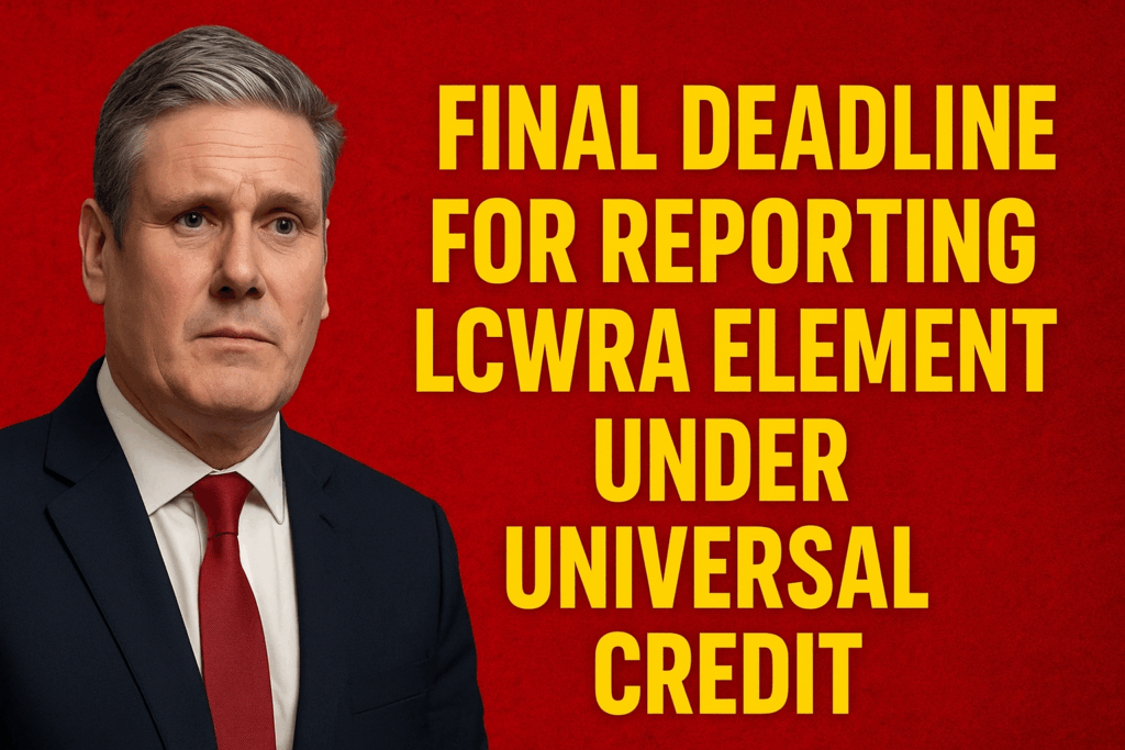 Final deadline for reporting LCWRA element under Universal Credit what claimants must know
