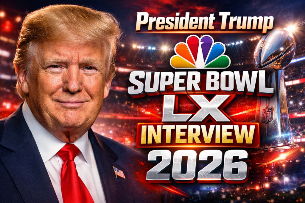 President Trump NBC Super Bowl LX Interview 2026 Tom Llamas White House Sit-Down Ahead of Big Game