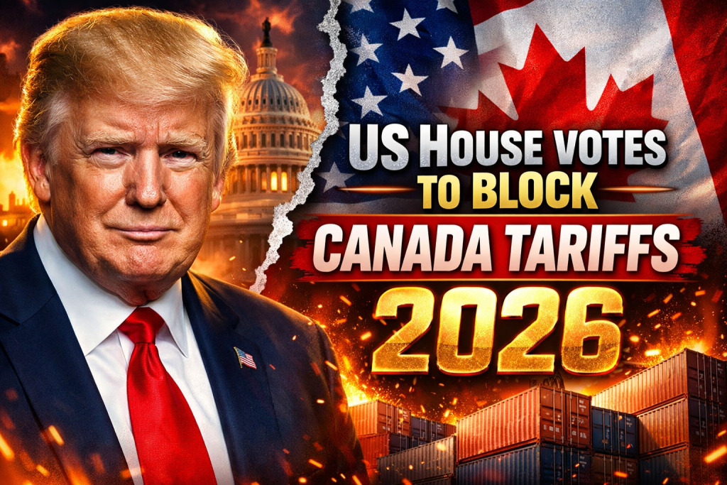 US House Votes to Block Canada Tariffs 2026 Bipartisan Bill Challenges Trump Trade War Policy