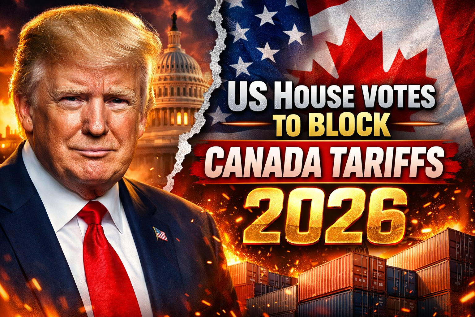 US House Votes to Block Canada Tariffs 2026 Bipartisan Bill Challenges Trump Trade War Policy