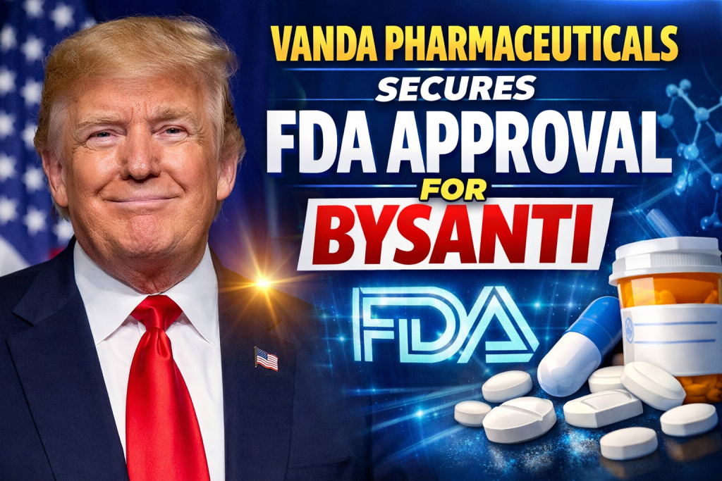 Vanda Pharmaceuticals Secures FDA Approval for BYSANTI New Bipolar Disorder Drug Marks Major Mental Health Innovation