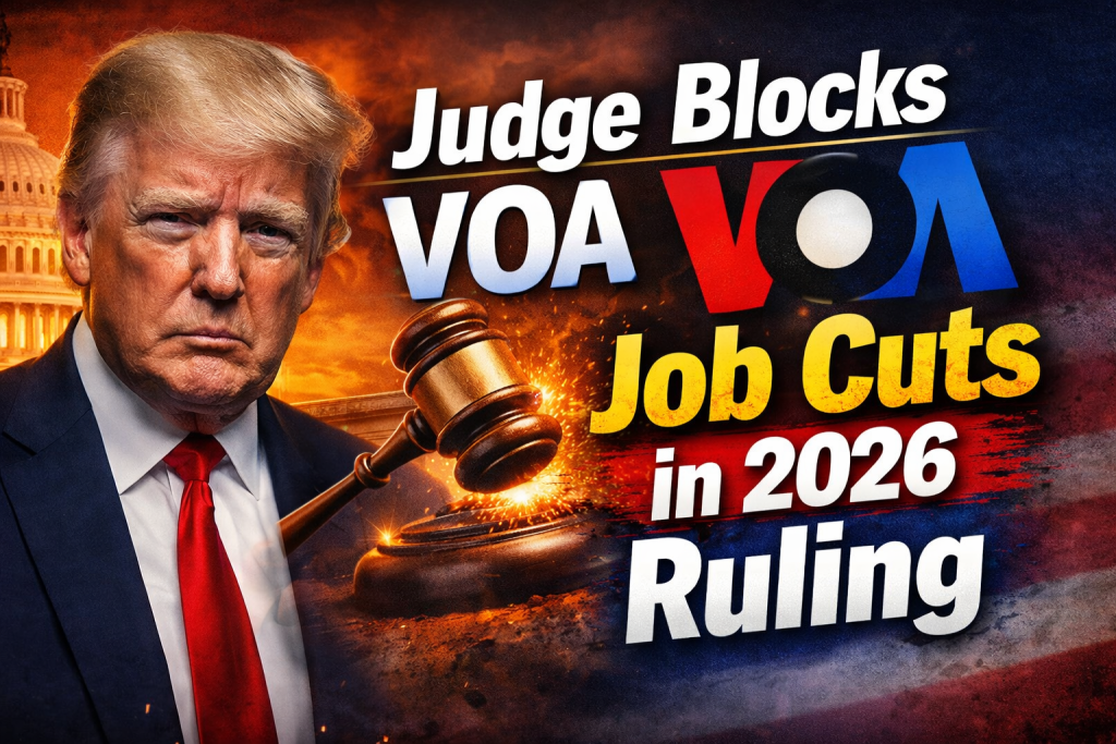 Judge Blocks VOA Job Cuts in 2026 Ruling, Challenging Kari Lake and US Agency for Global Media