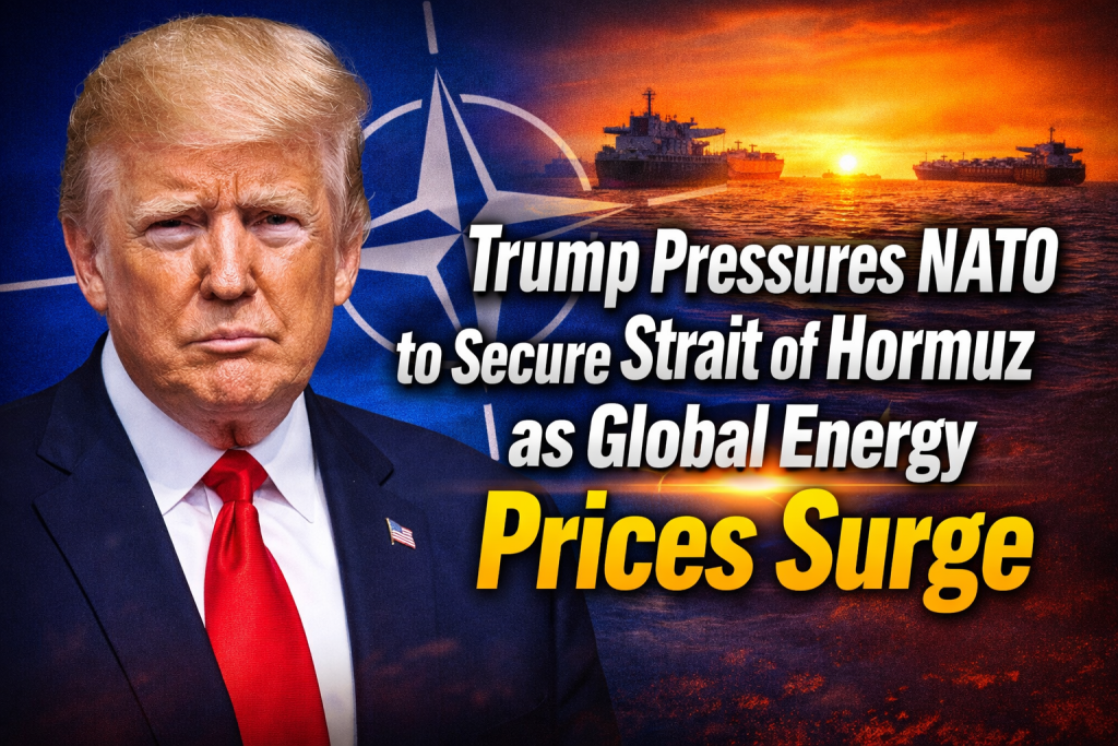US-Iran War 2026 Trump Pressures NATO to Secure Strait of Hormuz as Global Energy Prices Surge