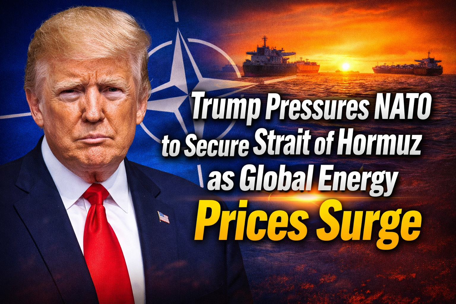 US-Iran War 2026 Trump Pressures NATO to Secure Strait of Hormuz as Global Energy Prices Surge