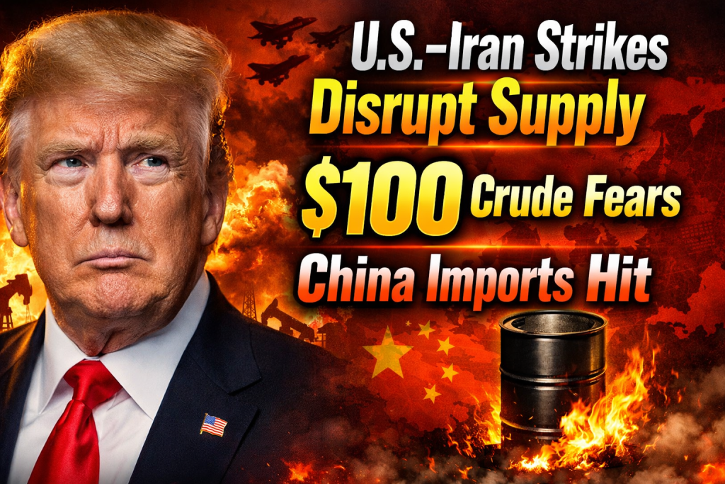 Global Oil Shock 2026 U.S.–Iran Strikes Disrupt Supply, Drive $100 Crude Fears and Hit China Imports
