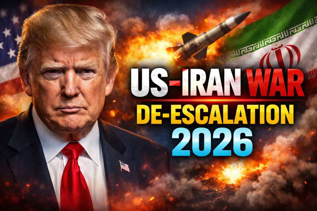 US–Iran War De-Escalation 2026 Donald Trump Ceasefire Deal, Strait of Hormuz Reopening & Oil Market Impact